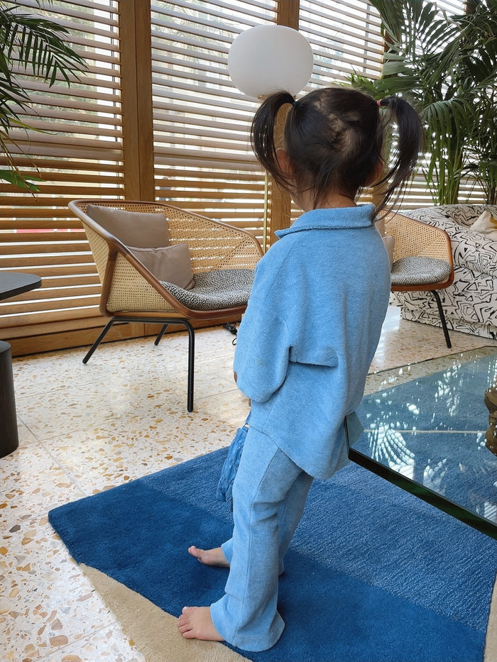 Sammy Terry Kids Pants / Dawn Blue - Sun Peony Coconut