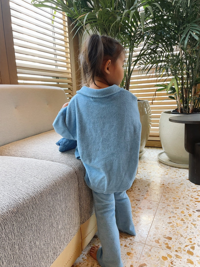 Sammy Terry Kids Pants / Dawn Blue - Sun Peony Coconut