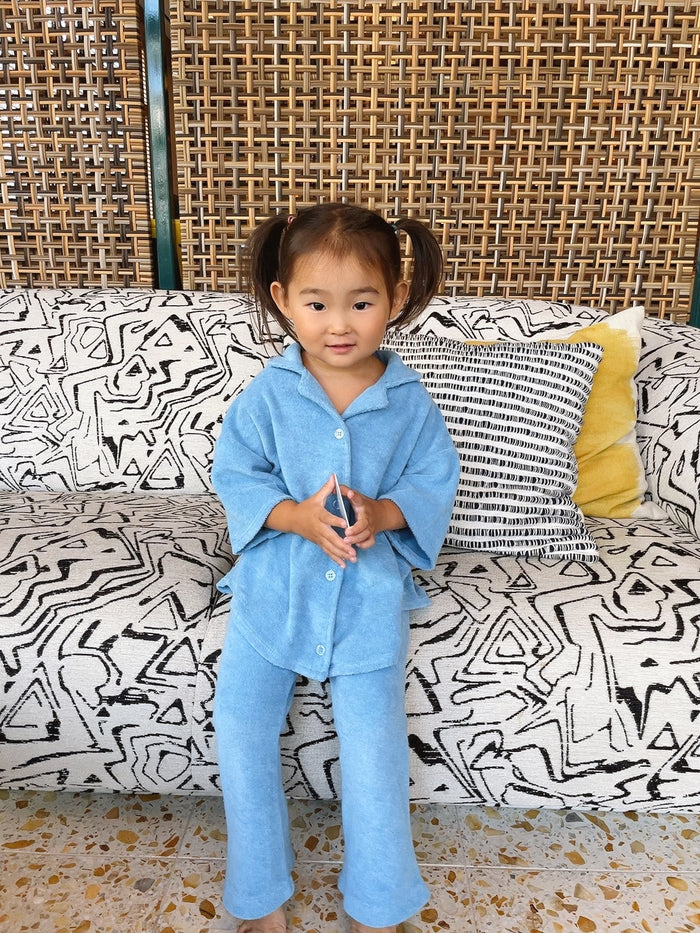 Sammy Terry Kids Pants / Dawn Blue - Sun Peony Coconut