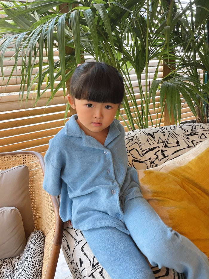Sammy Terry Kids Pants / Dawn Blue - Sun Peony Coconut