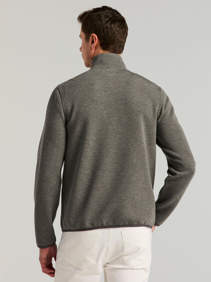 Scuba Mock Full Zip Shirt (Magnet Htr)