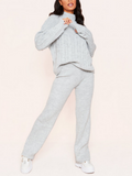 Serena Grey Cable Knit Co-Ord Set