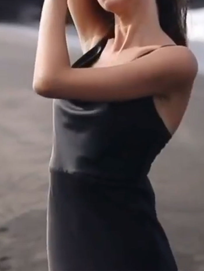 Sexy Sling V-neck Sleeveless Evening Maxi Dress
