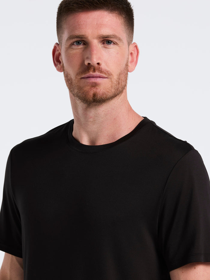 Short Sleeve Jersey Crew Neck Sleep Top (Black Beauty)