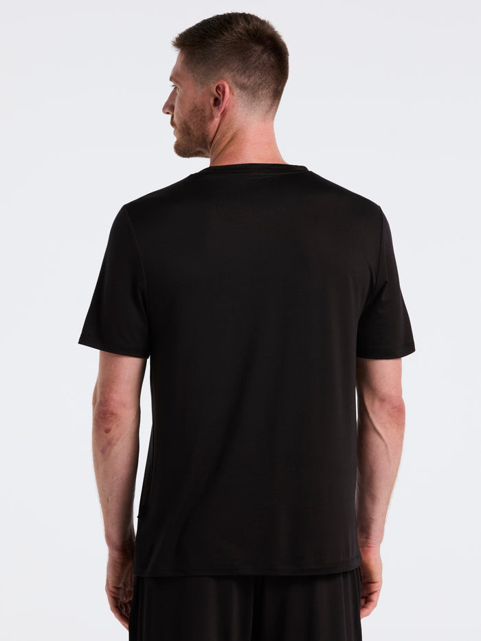 Short Sleeve Jersey Crew Neck Sleep Top (Black Beauty)