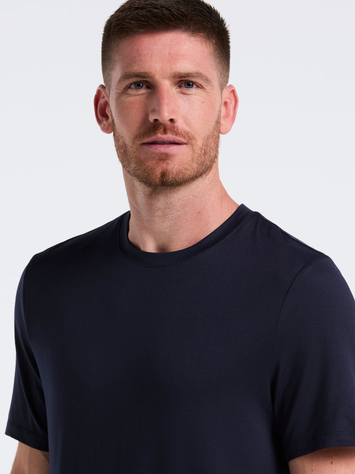 Short Sleeve Jersey Crew Neck Sleep Top (Navy Iris)