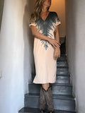 Short Sleeve Printed Casual Dress
