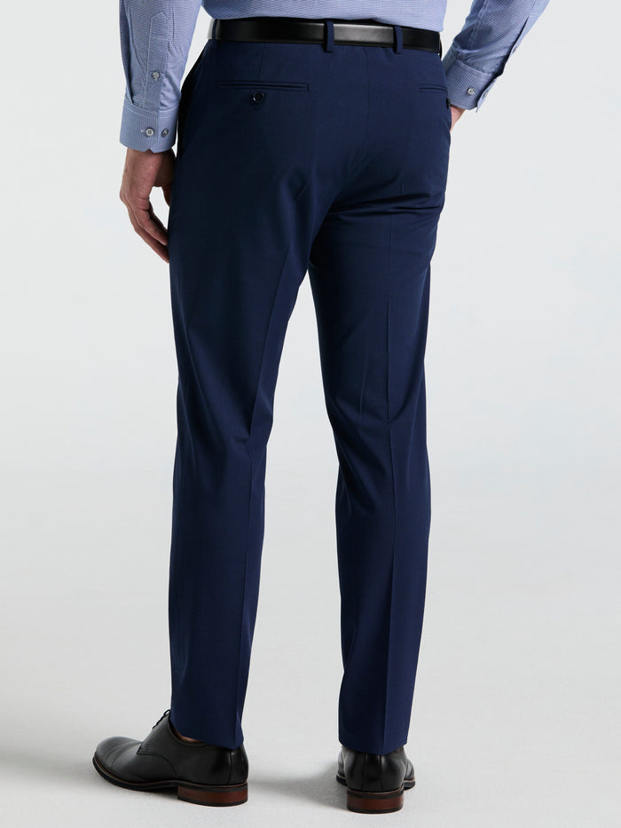 Skinny Fit Mini Houndstooth Suit Pant (Blue)