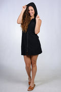 Sleeveless hoodie dress