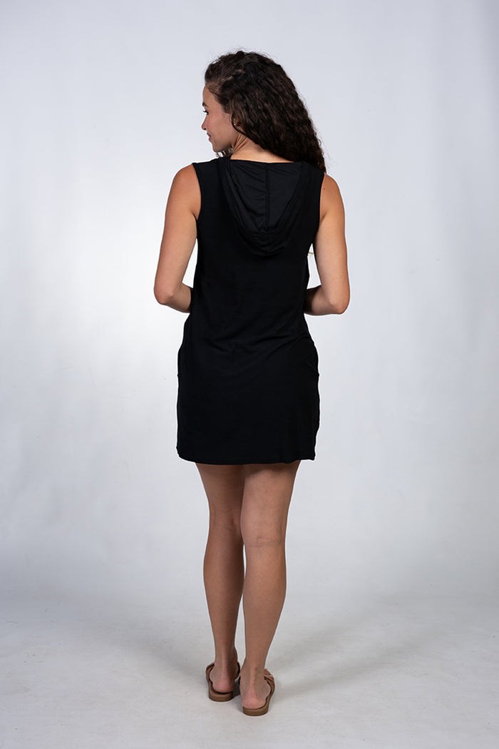 Sleeveless hoodie dress