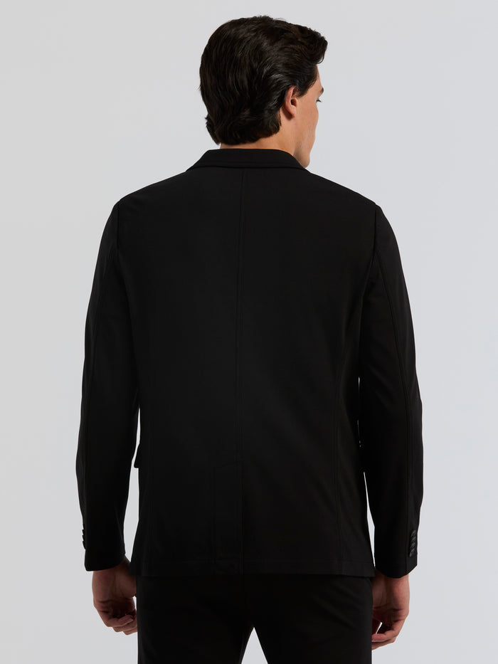 Double Knit Slim Fit Jacket (Black)