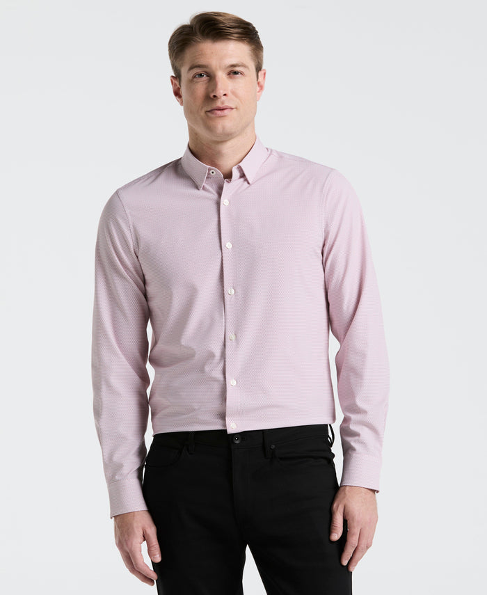 Slim Fit Float Pattern Shirt (Withered Rose)