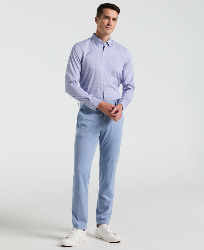 Slim Fit Plaid Shirt (Bleached Denim)