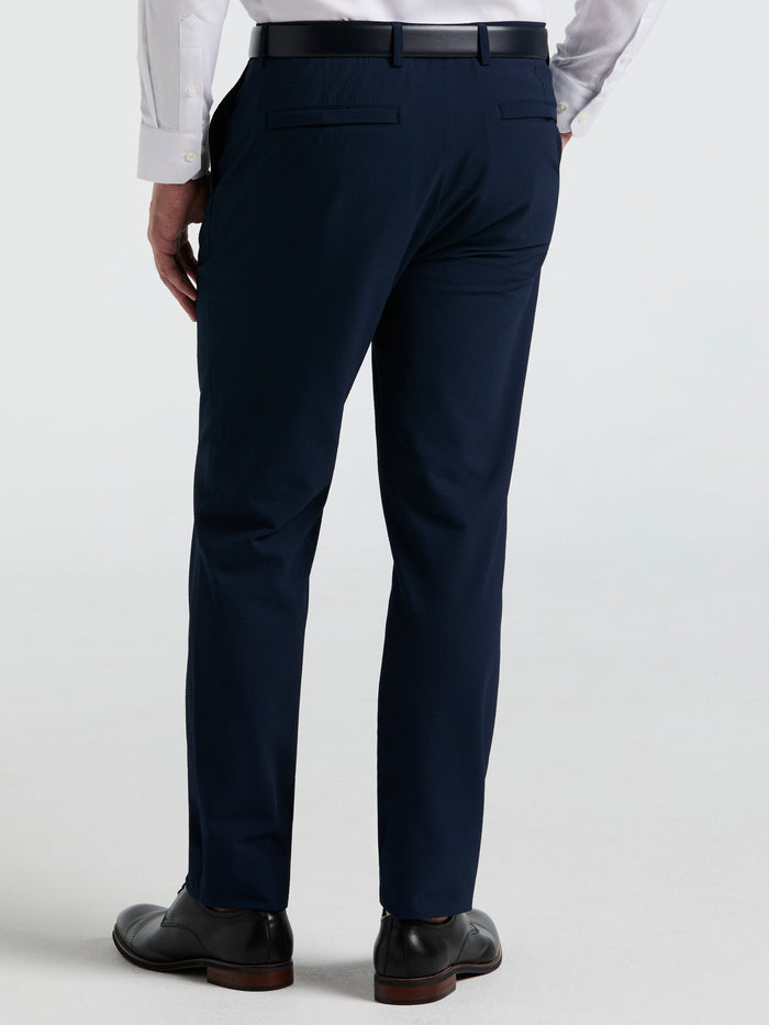 Slim Fit Seersucker Suit Pant (Navy)