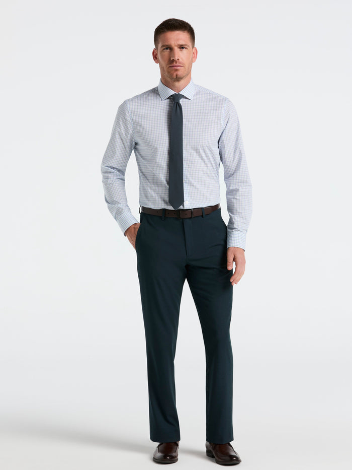 Stretch Checkered Shirt (Blue)