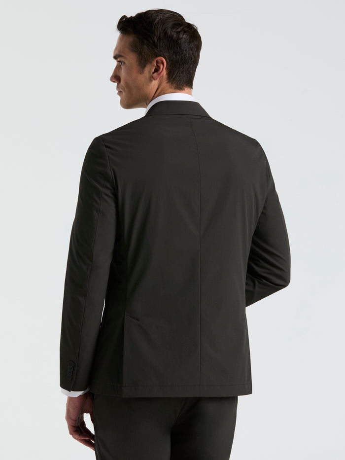 Slim Fit Solid Tech Suit Jacket (Olive)