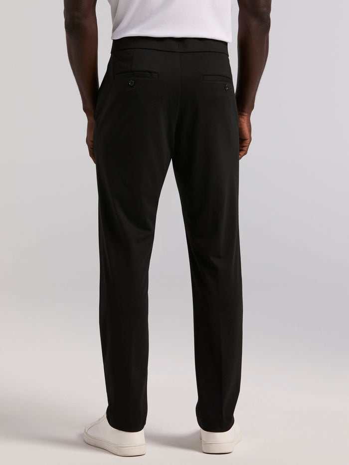 Slim Tapered Pull On Pants (Black)