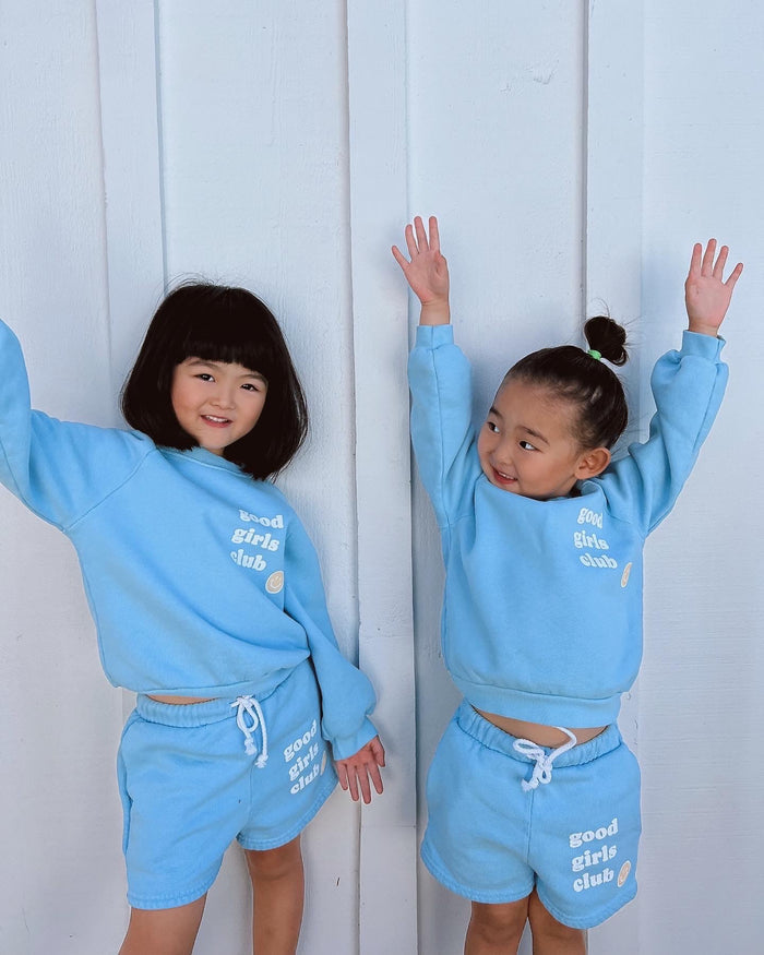 SMILEY GOOD GIRLS CLUB SWEATSHIRT - Sun Peony Coconut