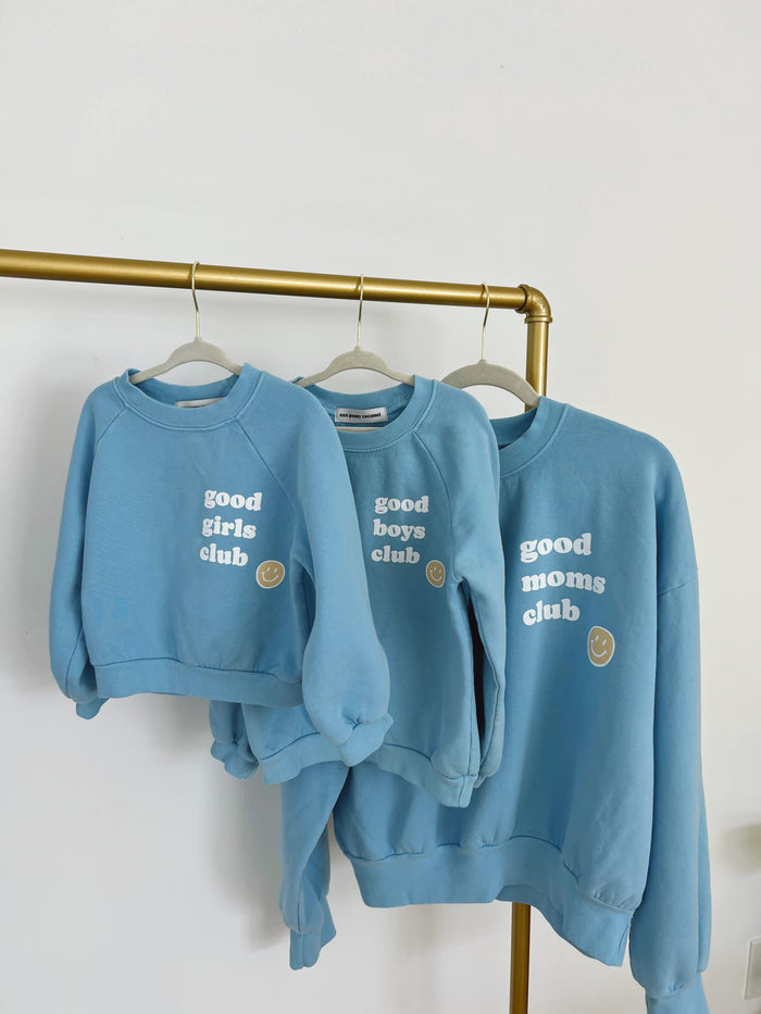 SMILEY GOOD MOMS CLUB SWEATSHIRT - Sun Peony Coconut