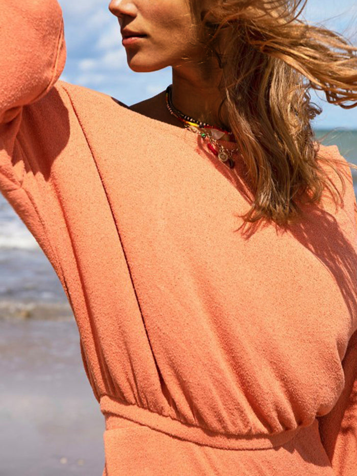 Solid Color Long Sleeve Casual Two-piece Suit