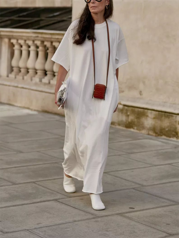 Solid Color Loose Dress