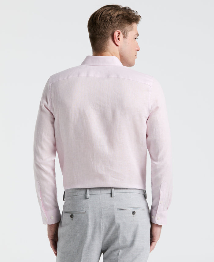 Solid Linen Shirt (Orchid Ice)