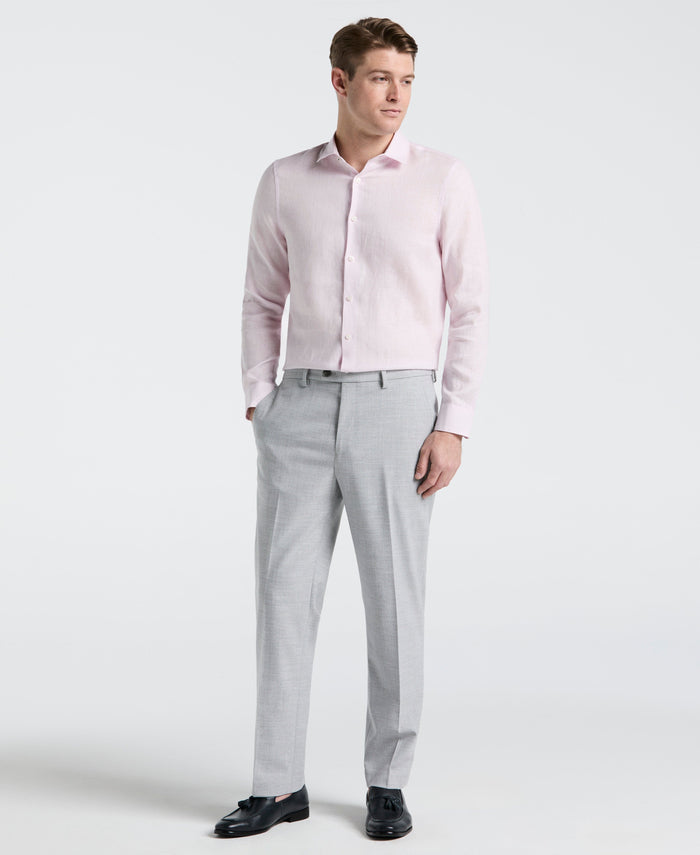 Solid Linen Shirt (Orchid Ice)
