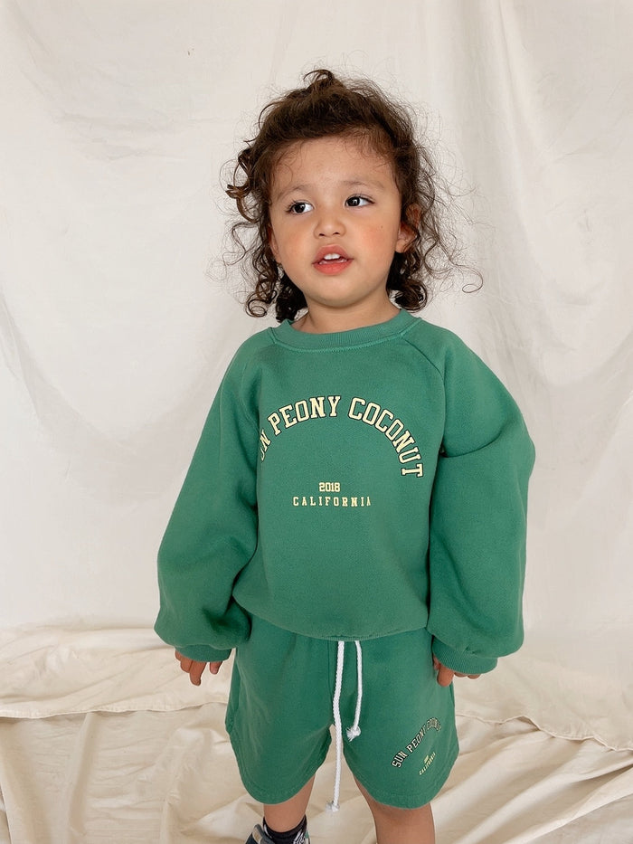 SPC COLLEGE MINI SWEATSHIRT - Sun Peony Coconut