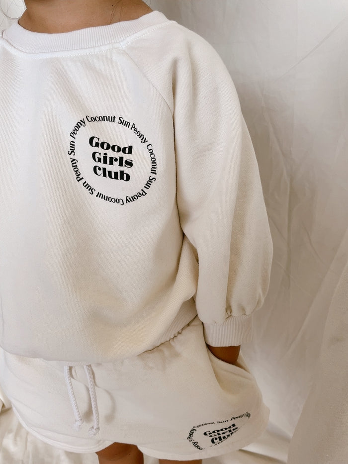 SPC GOOD GIRLS CLUB SWEATSHIRT - Sun Peony Coconut