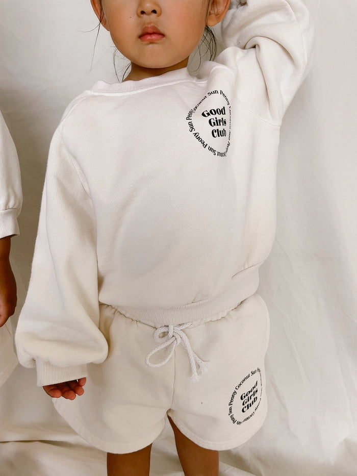 SPC GOOD GIRLS CLUB SWEATSHIRT - Sun Peony Coconut