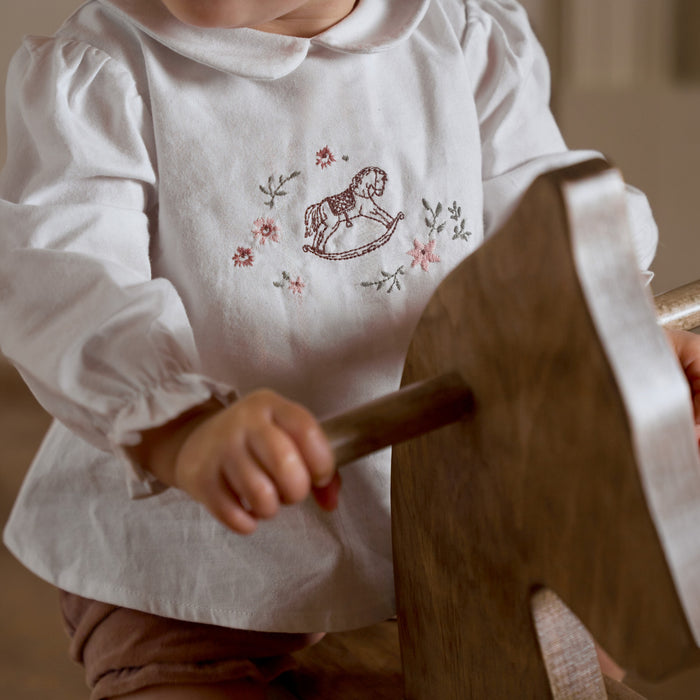 Stable Gardens Embroidered Top + Bloomer