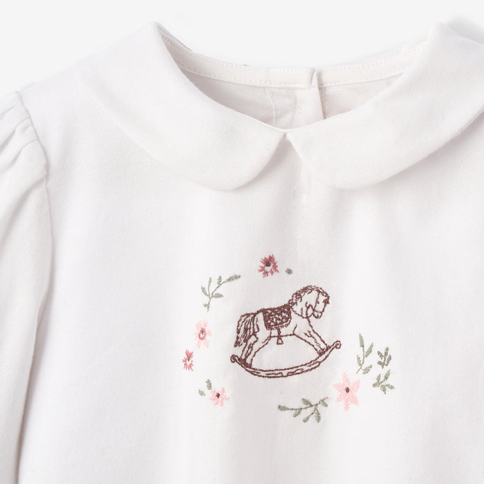Stable Gardens Embroidered Top + Bloomer