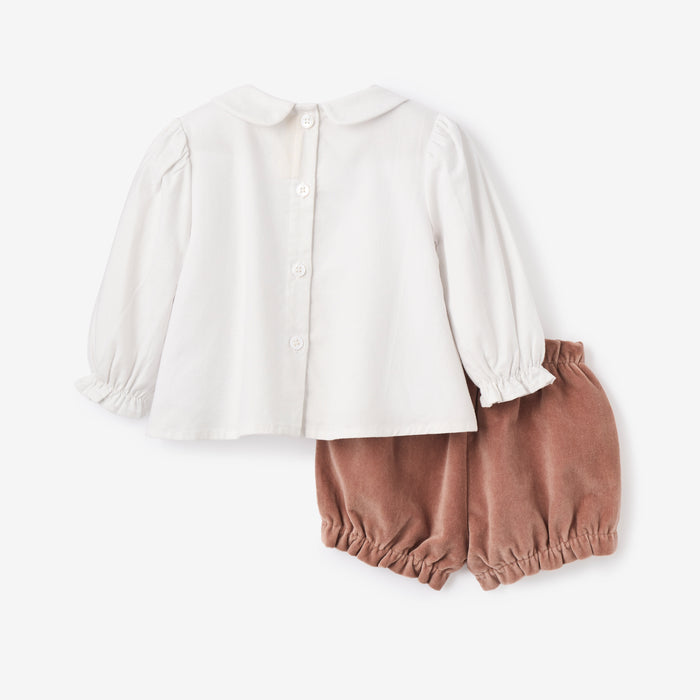 Stable Gardens Embroidered Top + Bloomer