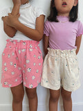 Stella Floral Girly Shorts Pink - Sun Peony Coconut