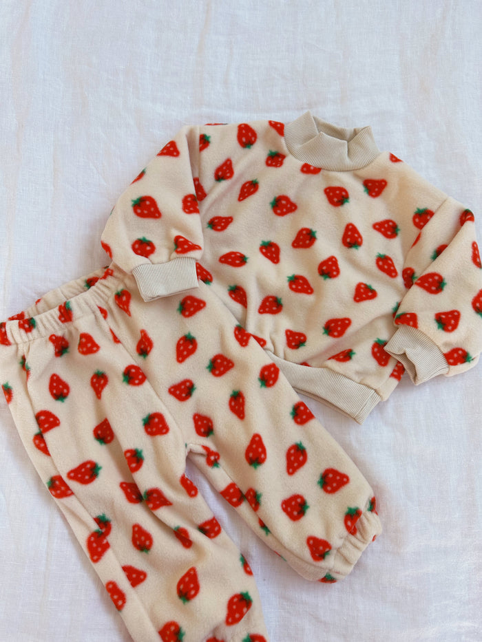 Strawberry Dream Top + Bottom Set - Sun Peony Coconut