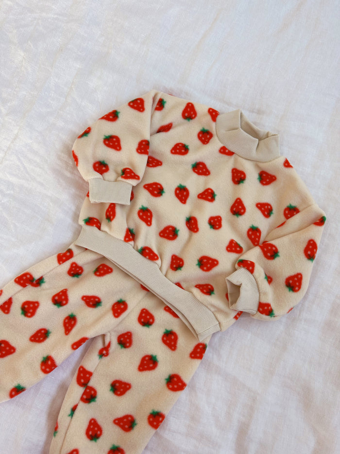 Strawberry Dream Top + Bottom Set - Sun Peony Coconut