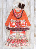 Stripe Garden Pocket Flara Bells Outfit