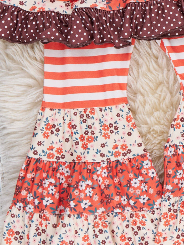 Stripe Garden Pocket Flara Bells Outfit