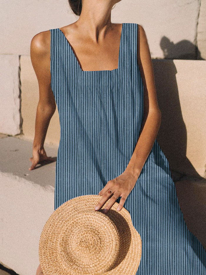 Striped Sleeveless Dress