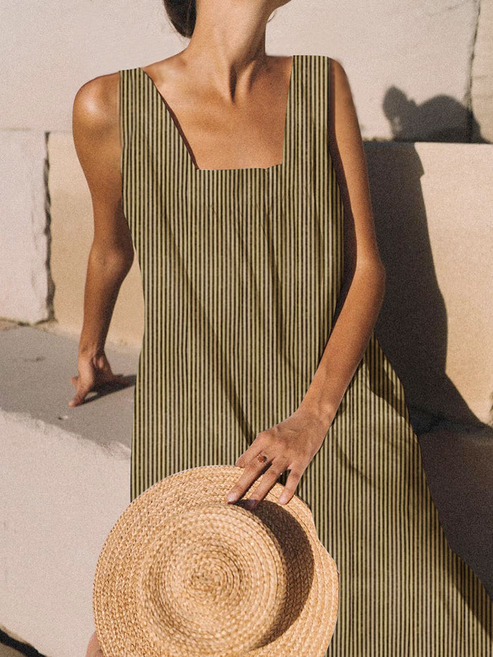 Striped Sleeveless Dress