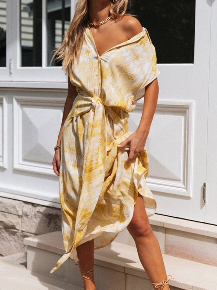 Stylish Casual Loose Tie-dye Dress