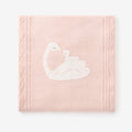 Swan Cotton Cable Knit Blanket