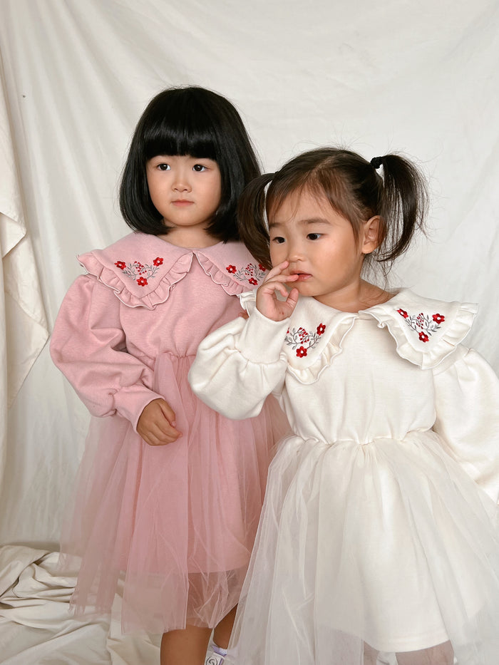 Sweet Dream Flower Dress /  Cream - Sun Peony Coconut