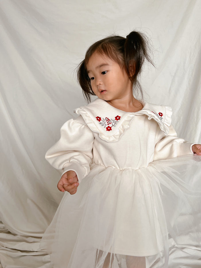 Sweet Dream Flower Dress /  Cream - Sun Peony Coconut
