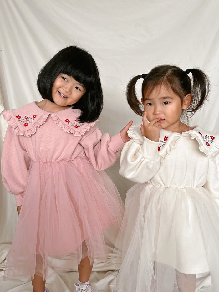 Sweet Dream Flower Dress /  Cream - Sun Peony Coconut