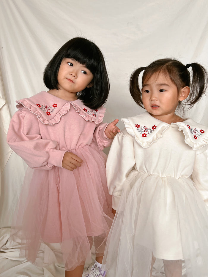 Sweet Dream Flower Dress /  Cream - Sun Peony Coconut