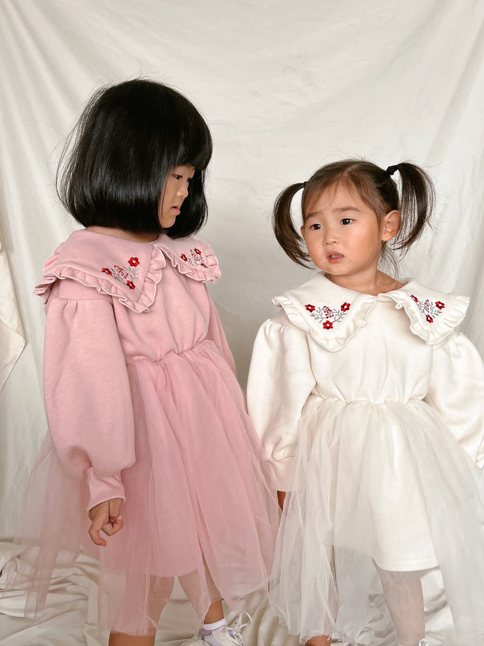 Sweet Dream Flower Dress /  Cream - Sun Peony Coconut