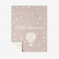 Taupe Hot Air Balloon Feather Knit Baby Blanket