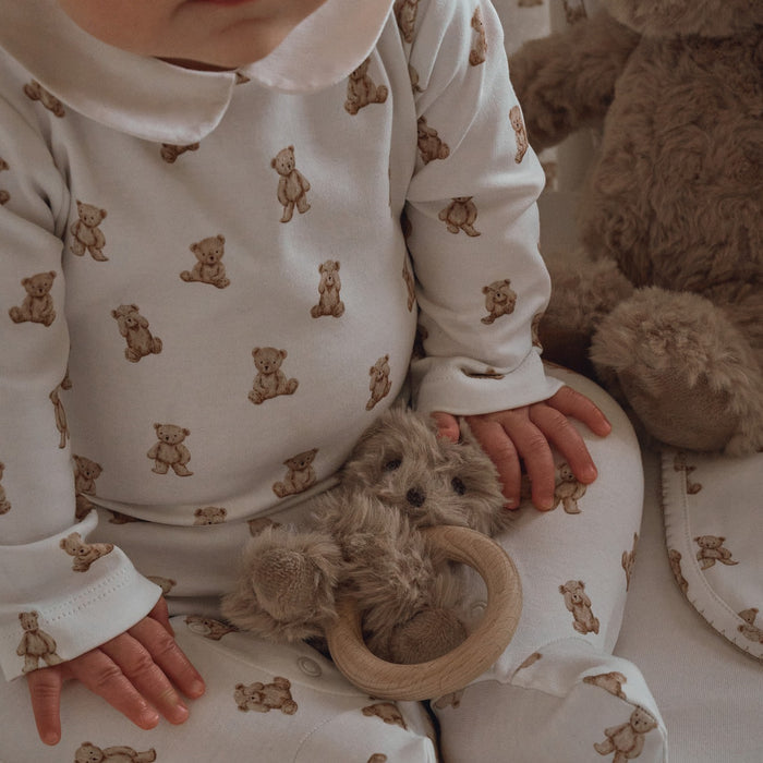 Teddy Bear Double Layered Collar Jumpsuit