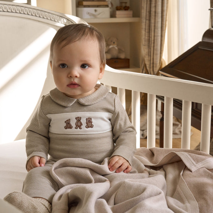 Teddy Bear Houndstooth Jumpsuit